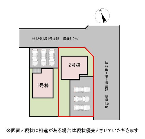 【区画図】2号棟　区画図です。