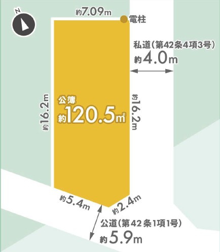 開放感あふれるな南東・南西角地に立地！土地面積約36坪！自由設計で夢のマイホーム！
