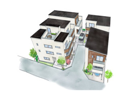 ondo one城東・放出西2丁目 全5家族の新街区 の外観