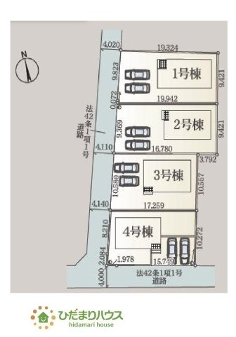 閑静な住宅街にございます。