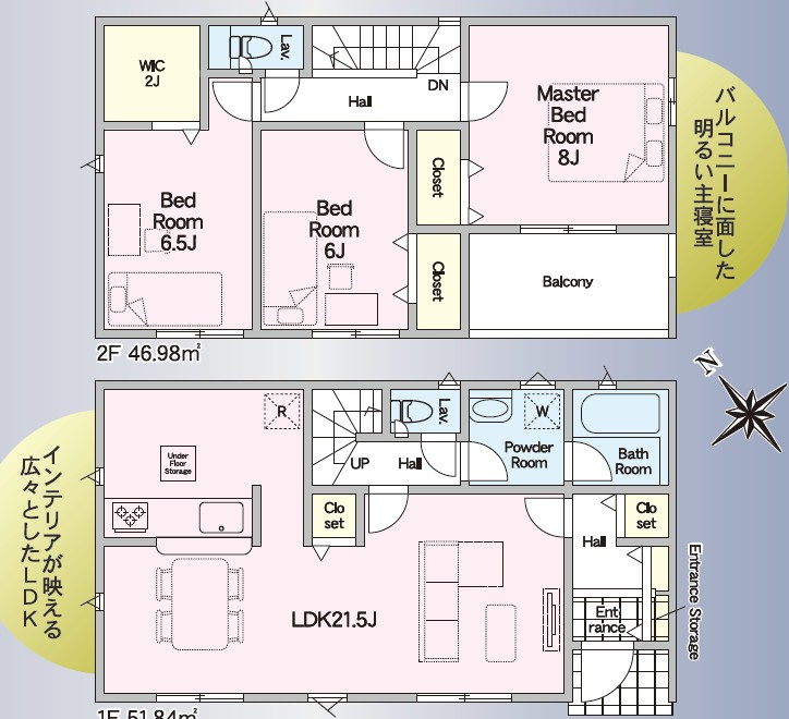 効率的かつ暮らしのことをしっかり考えた間取りです