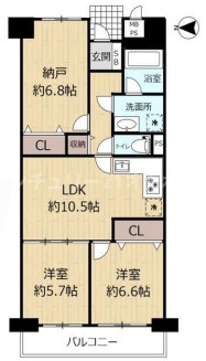 専有面積：66.16？の2SLDKです。