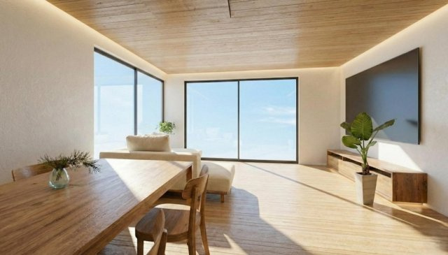 参考プラン：アキュラホーム　大きな窓が印象的な、開放感あふれる住まいです。　たっぷりと自然光を取り込む設計により、室内は明るく心地よい空間となっております。