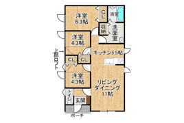 西１９条南４丁目の間取り