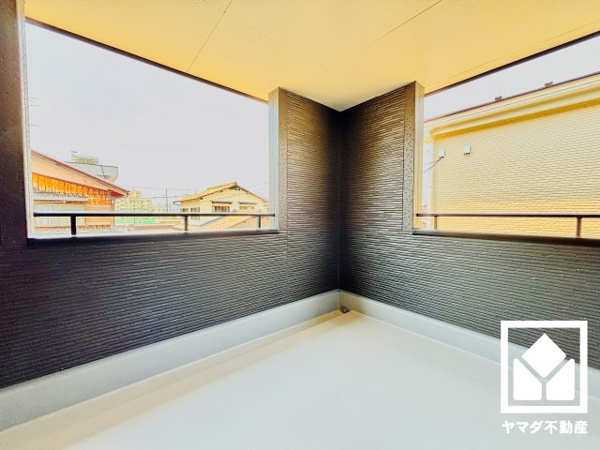 【草津市草津町　2期　2号棟のバルコニー】