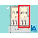 【草津市草津町　2期　2号棟の区画図】