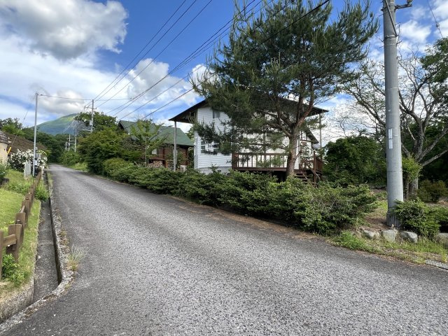 正面に大山が見えます。