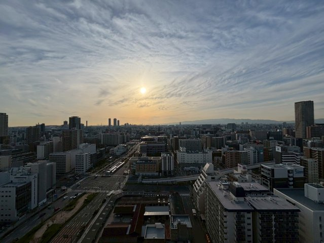 【物件からの展望】高層階南西角部屋から大阪の景色が一望できます！