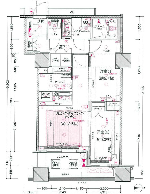 【間取り】11階・東向き住戸！アウトポール工法で広々とした住居空間◎