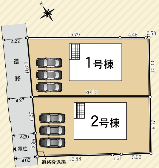 駐車3台可能♪