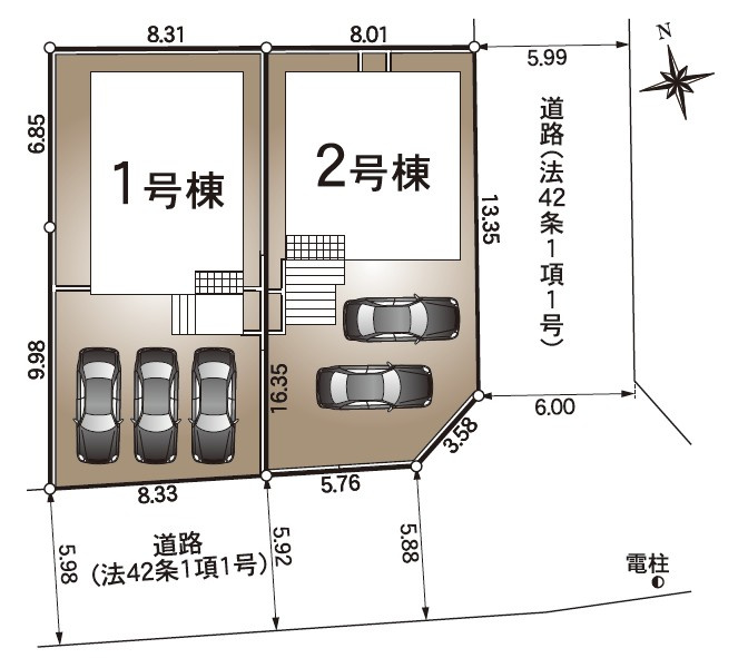 1号棟の区画図です