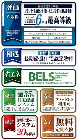 各種税制優遇ある長期優良住宅認定物件・BELS省エネ認定