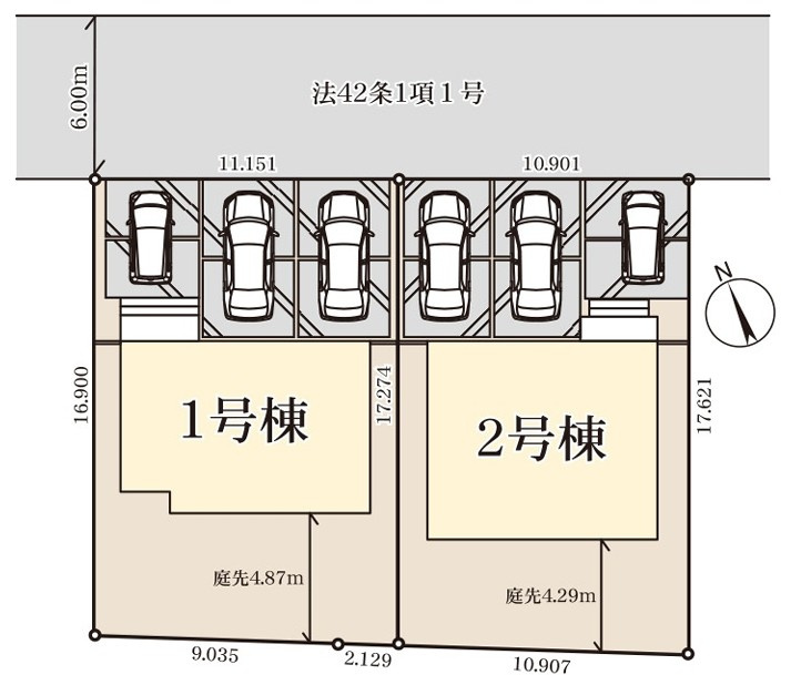 図面と現況が異なる場合、現況を優先とします。【2号棟】
