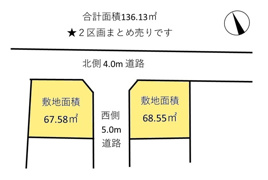 北足立郡伊奈町大字小針新宿の土地の間取り