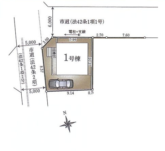 1号棟　土地図