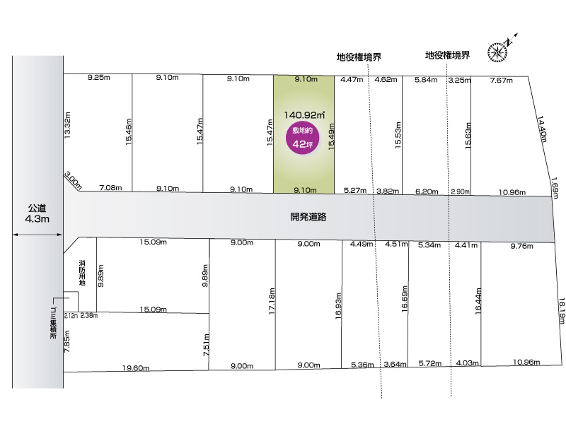 中丸7丁目　4号地　区画図