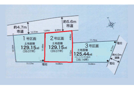 稲城市押立　売地の間取り