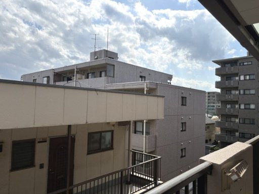 4階部分に位置し、バルコニー前面に遮るものがなく開放的な空が広がる眺望です　。全室採光設計のため室内まで明るい光が届き、心地よい開放感を感じられます　。
