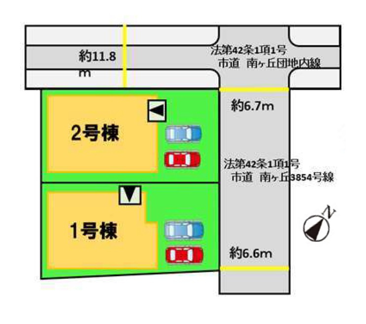 区画図です。2号棟