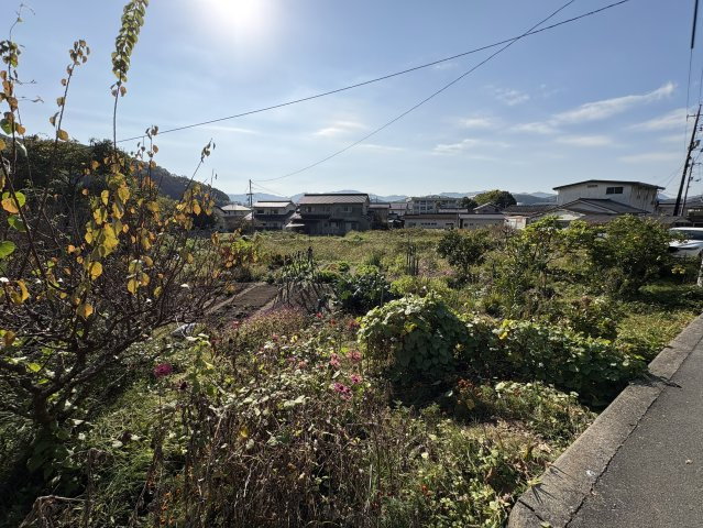 ゆとりある敷地が広がり、周辺住宅とも程よい距離感が保たれた心地よい環境。開放的な眺望と陽当たりの良さが魅力で、家庭菜園や住宅用地としての利用イメージが広がります。