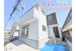 サンスターホーム 青梅市河辺町 新築戸建 駅近 建物面積105㎡ 北西角地の外観