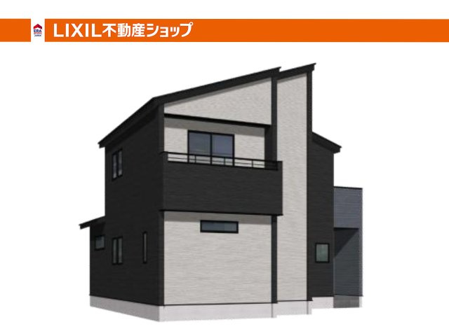 同間取りのseries外観パース図です。土地面積：63.84坪、建物面積：34.81坪、駐車3台OK