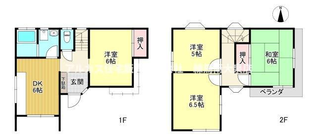 手前物件：間取り