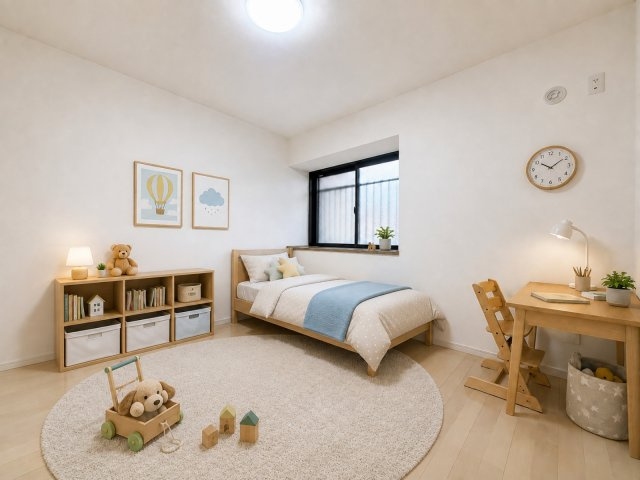 子供のお昼寝に使えるお部屋です