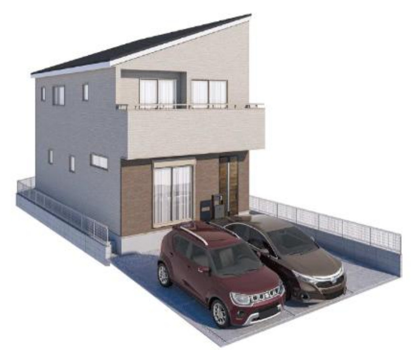 ※外観パースは図面を基に描いたもので、実際とは多少異なります。