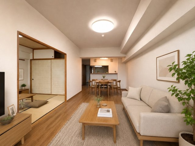 家具を配置したイメージ写真です。