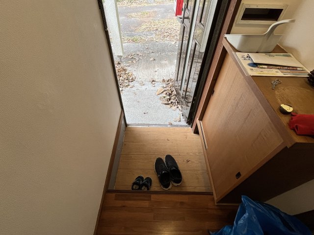 コンパクトな玄関です
