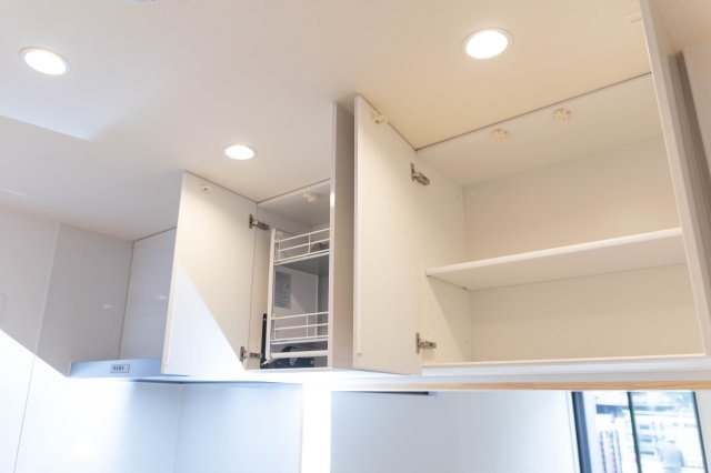 【建物プラン例/キッチン】収納豊富なキッチンで収納場所に困りません！