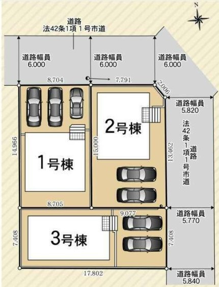 ●駐車スペース●　2台以上駐車可能♪　並列駐車のため、車の出し入れが楽々♪