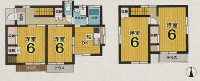 4DKはダイニングキッチンと4つの居室がある間取りです。大家族や二世帯住宅、または複数人で暮らす場合に適しています。食事スペースとくつろぎの場を分け、それぞれの個室も確保できるため、快適に過ごせます。