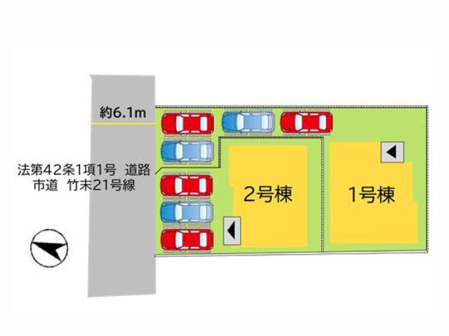 全2区画の販売です。2号棟をご参照ください。不明点はお気軽にお問い合わせください。