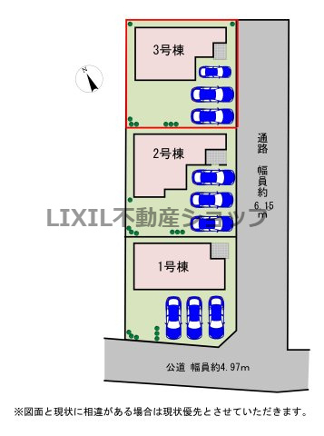 【区画図】3号棟　区画図です。