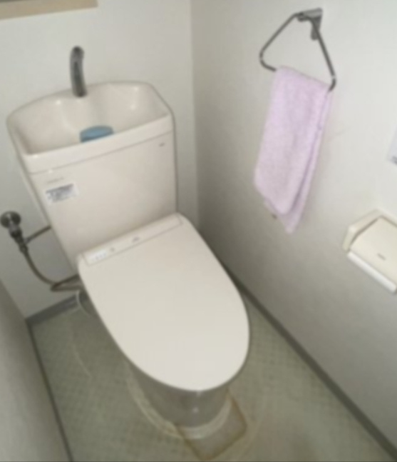 落ち着いた色調のトイレです
