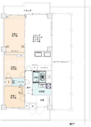 3LDK　71.59平米