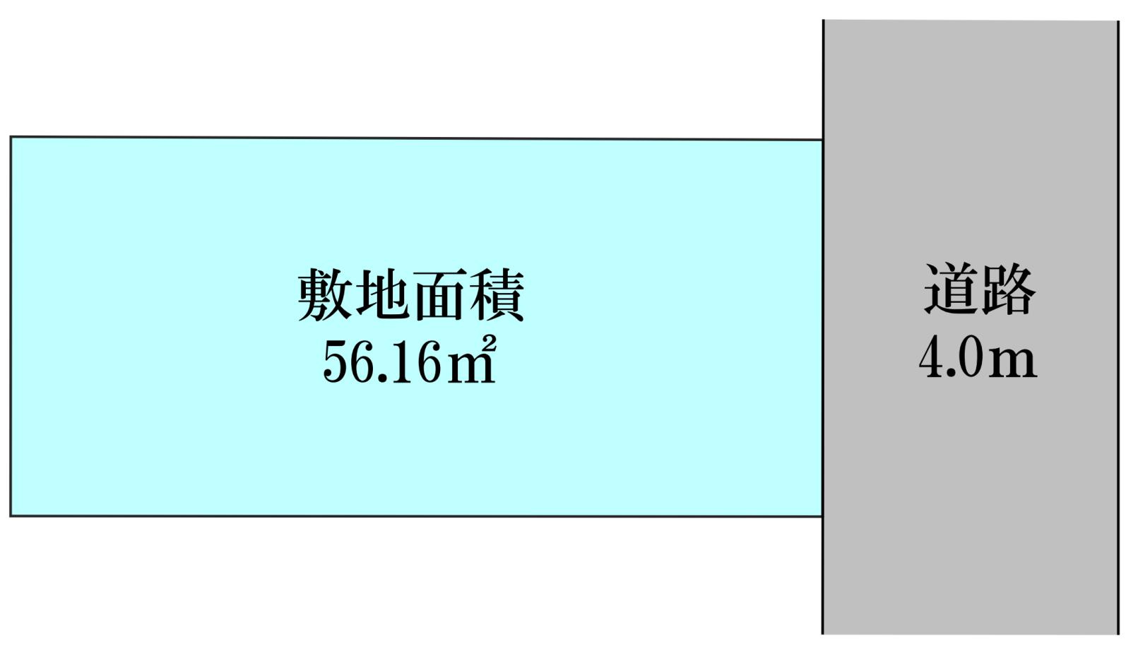 土地価格6280万円、土地面積52.72m2　区画図