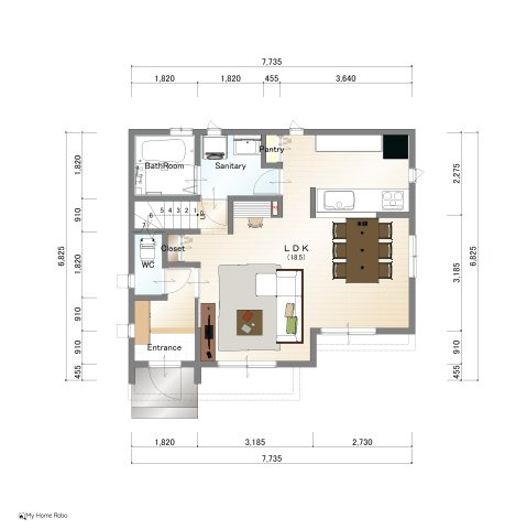 【足原一丁目（2期）の外観パース】