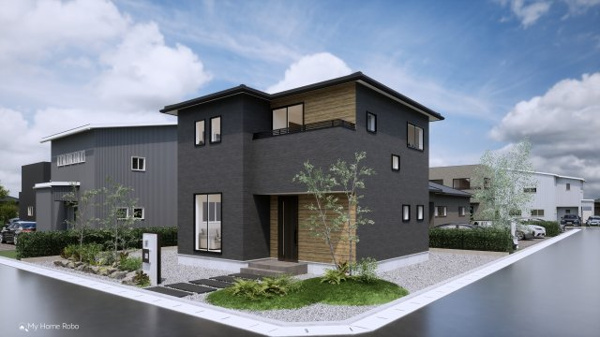 【足原一丁目（2期）の外観パース】