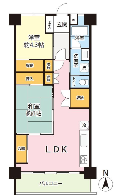 最上階・南向きにつきまして日当たり・通風・眺望良好
