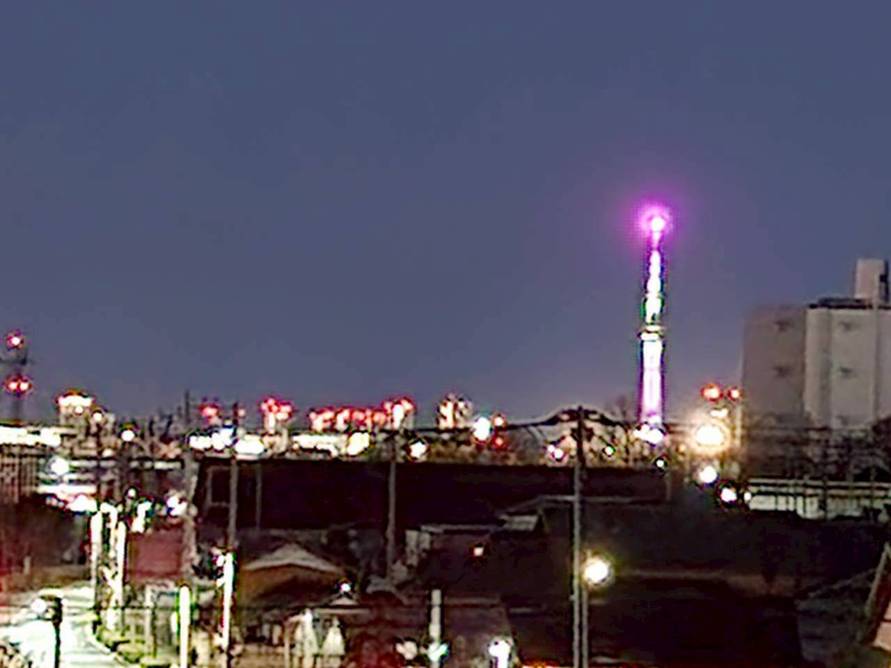 【眺望】　夜はスカイツリーのライトアップを楽しめます