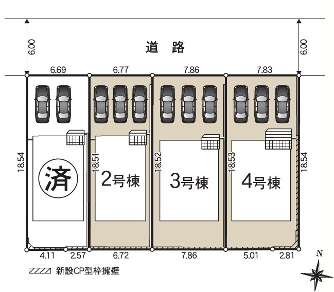 2号棟の区画図です