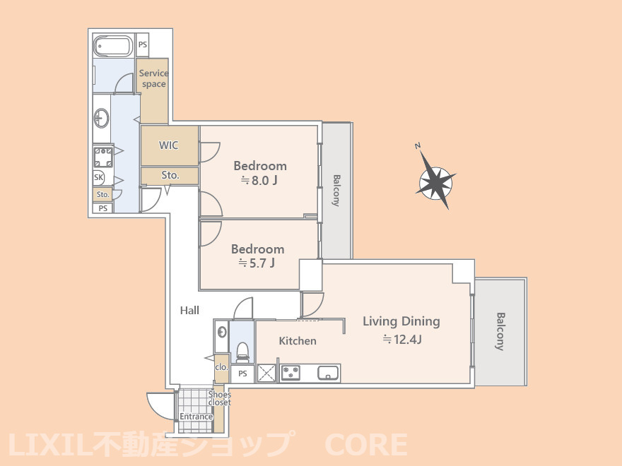 11階部分の開放的な角部屋！内装リフォーム済で室内大変綺麗です！