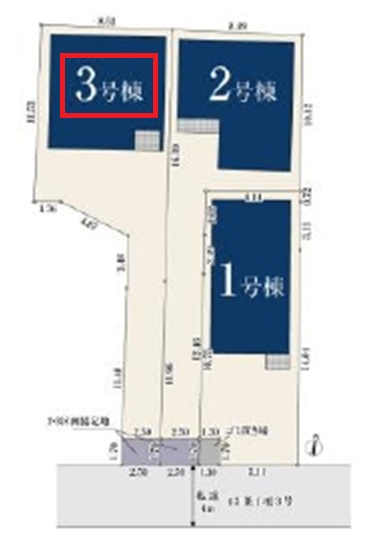 【全3棟・3号棟】　駐車1台可能です。