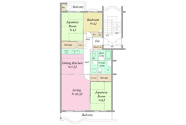 コーポ湘南大津 4号棟の間取り