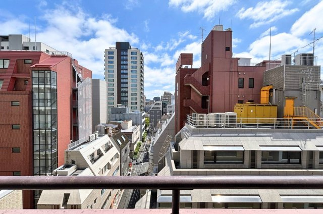 8階の角部屋のため、市ヶ谷周辺の街並みを見渡すことができ、開放感のある眺望を楽しめます。
