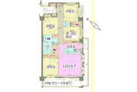 サンデュエル南鴨宮テゾーロの間取り