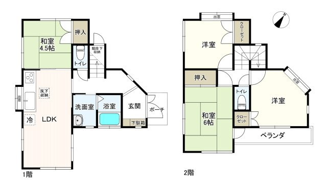日当りの良い4LDKで使いやすい間取です